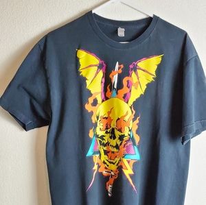 Woot! Men's Skull on Fire T-shirt Size XL
